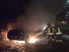Turbigo - auto in fiamme nella notte