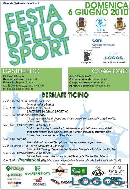 Bernate Ticino - Festa dello Sport locandina
