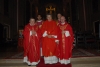 Turbigo - Padre Marino, al centro, con gli altri sacerdoti (Foto Mazzenga)
