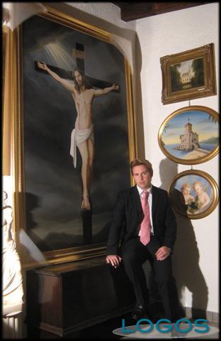 Legnano - Albert Edwin Flury con il dipinto