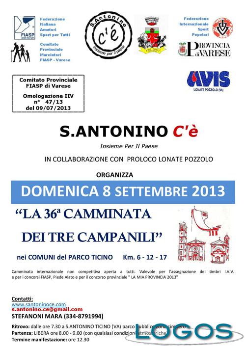 Lonate Pozzolo - Camminata Tre Campanili 2013, volantino