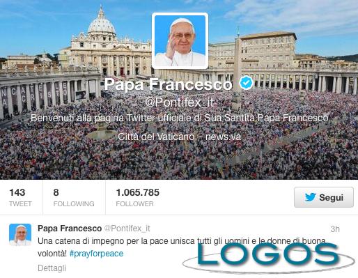 Attualità - La pagina di Papa Francesco e i tweet per la pace