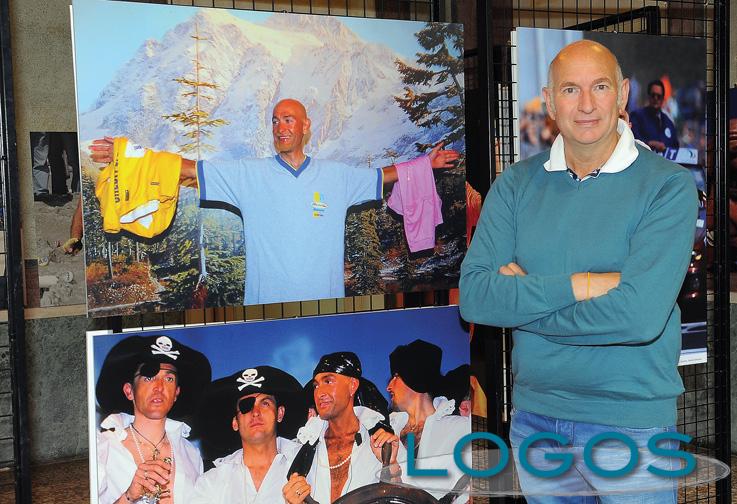 Cuggiono - Roberto Bettini con la mostra su Pantani