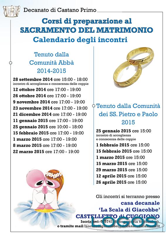 Castanese - Corsi di preparazione al matrimonio 2014-2015
