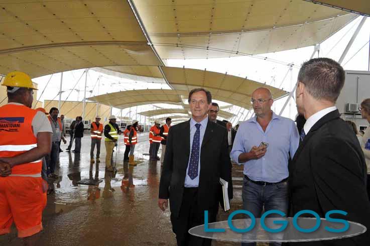 Expo - Mario Mantovani, vicepresidente di Regione Lombardia, in visita ai cantieri.