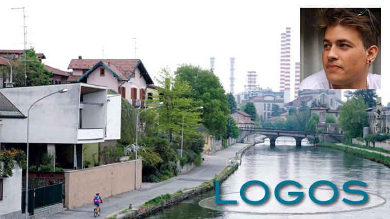 Turbigo - L'alzaia del Naviglio e nel riquadro Marco Crotti