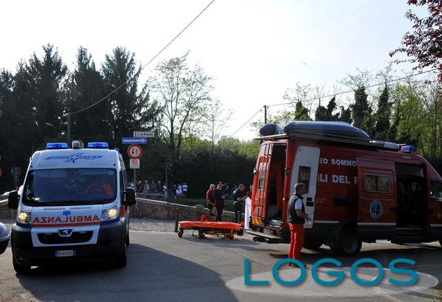 Cuggiono - I mezzi di soccorso a Castelletto 