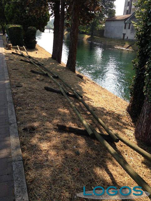 Castano Primo - La staccionata in legno lungo il Villoresi Castano Primo - La staccionata in legno lungo il Villoresi