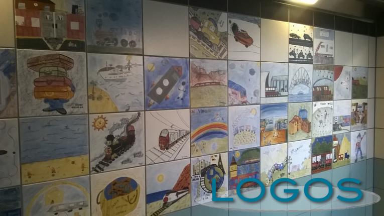 Castano Primo - Alcune delle piastrelle nel sottopasso di via Lonate