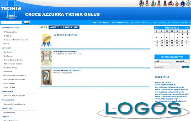 Territorio - Croce Azzurra Ticina Onlus, la home page del sito