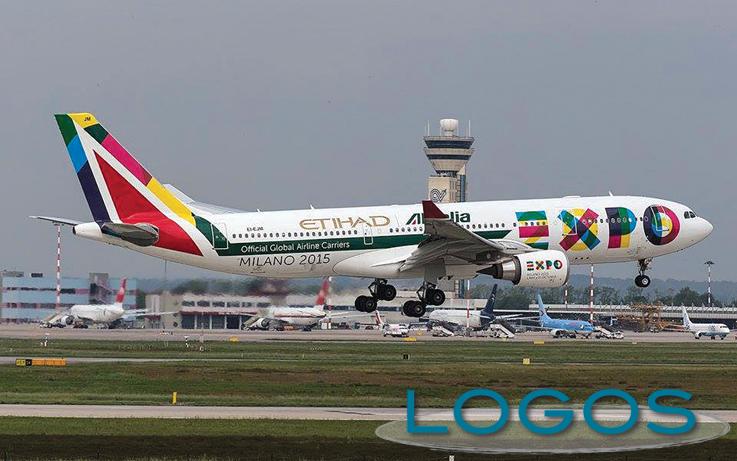 Malpensa - Volo Ethiat Alitalia per Expo (foto di Franco Gualdoni)