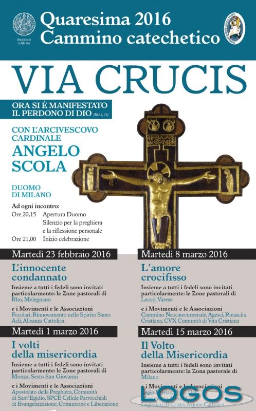 MIlano - La Via Crucis 2016 con Scola, la locandina