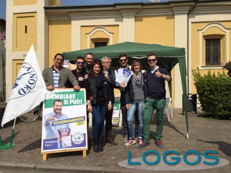 Castano Primo - Un gazebo della Lega Nord 