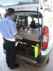 Turbigo - La Polizia locale durante un controllo (Foto d'archivio)