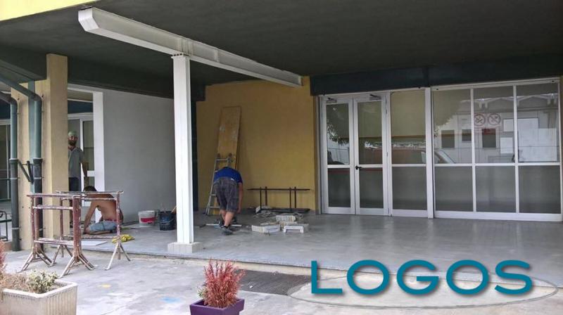 Castano Primo - Lavori alla scuola Media di via Giolitti 