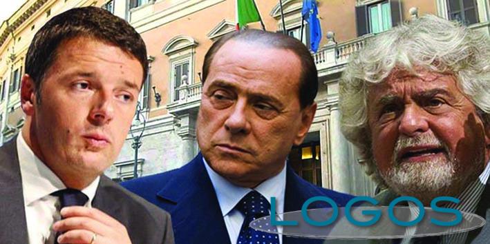 Il bastian contrario - Renzi, Berlusconi e Grillo (Foto internet)