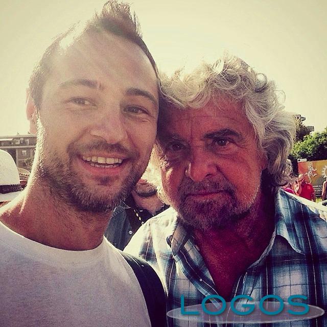 Legnano - Riccardo Olgiati con Beppe Grillo 