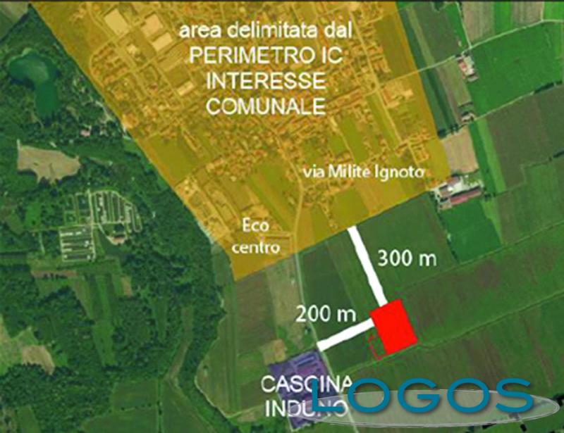 Robecchetto - L'area dove dovrebbe sorgere l'allevamento 