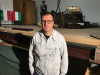Turbigo - Alessandro Schirone con il modellino del ponte sul Ticino 