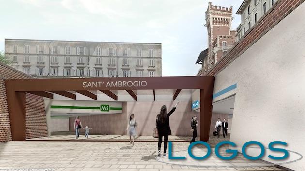 Milano - Progetto stazione M4 Sant'Ambrogio