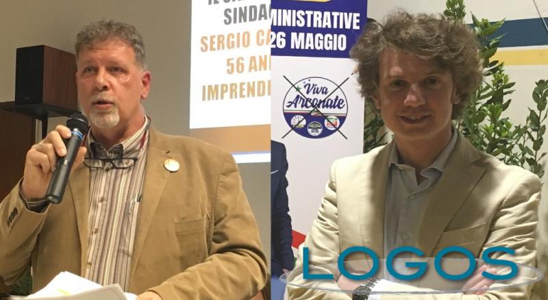 Arconate - I due candidati sindaci: Sergio Calloni e Stefano Poretti Arconate - I due candidati sindaci: Sergio Calloni e Stefano Poretti