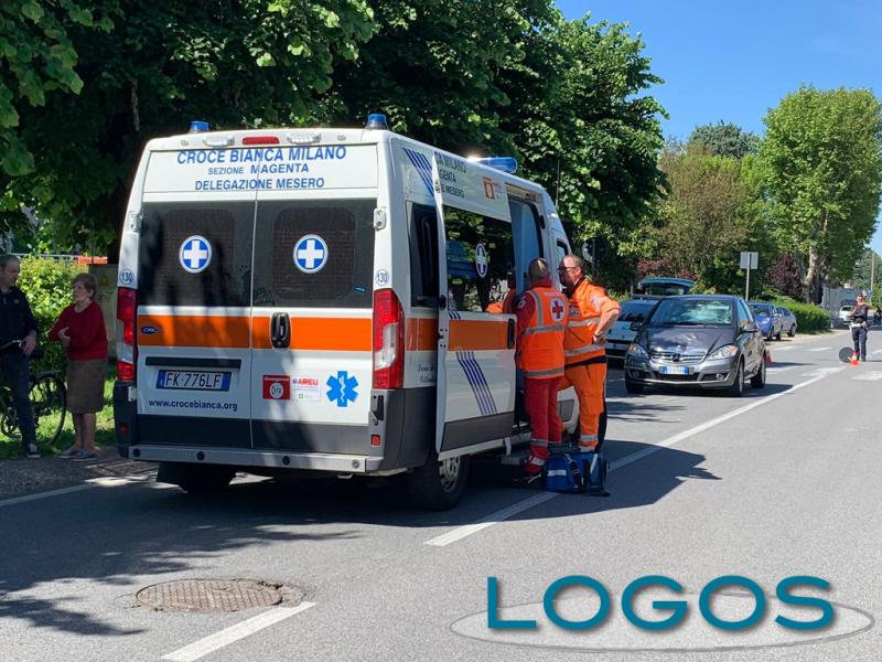 Castano Primo - I soccorritori sul luogo dell'incidente Castano Primo - I soccorritori sul luogo dell'incidente