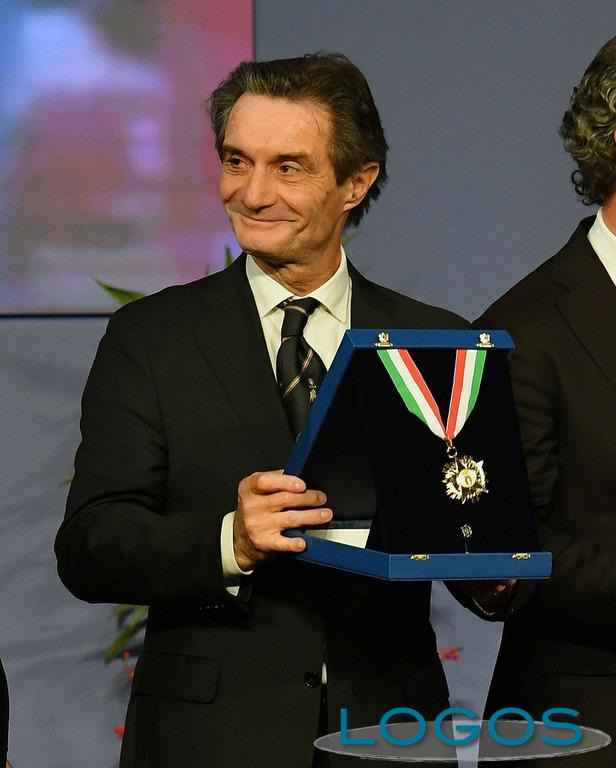 Sport - Attilio Fontana durante la cerimonia di premiazione 