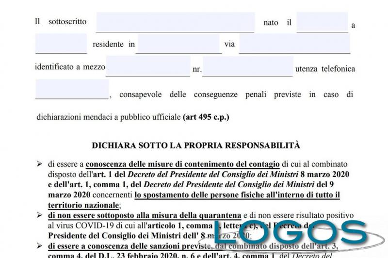 Salute - Nuovo modello di autocertificazione (foto internet)