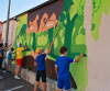Inveruno - Giovani al lavoro per realizzare il murales 