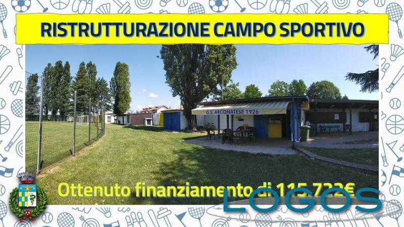 Arconate - Ristrutturazione del campo sportivo (Foto Facebook Comune Arconate)