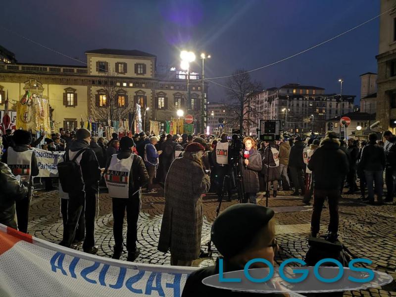 Milano - Momento di celebrazioni a Piazza Fontana.