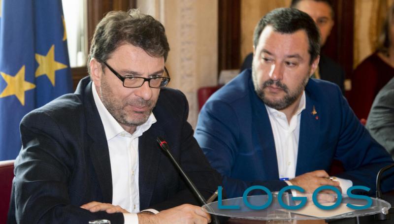 Politica - Lega, Giorgetti e Salvini (foto internet)