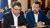 Politica - Lega, Giorgetti e Salvini (foto internet)