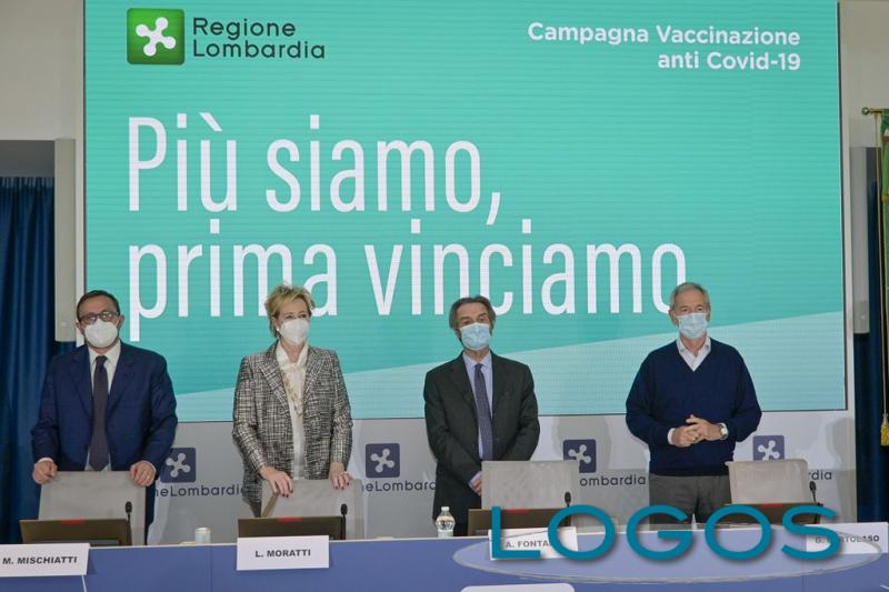 Lombardia - Fontana, Moratti e Bertolaso Lombardia - Fontana, Moratti e Bertolaso