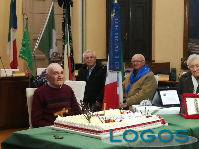 Castano - Guido Stangalini durante la festa in Comune per i suoi 100 anni 
