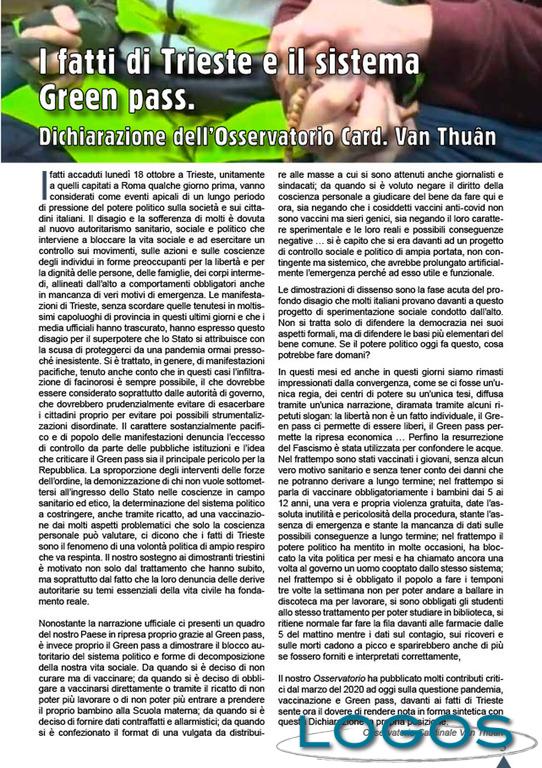 Vanzaghello - Pagina del Mantice contro il 'Green pass' 24 ottobre 2021