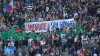 Territorio - Lo striscione Canegrate e San Giorgio in piazza San Pietro 