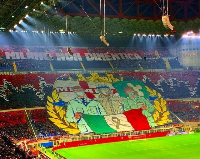 Milano - La Curva del Milan per medici e infermieri
