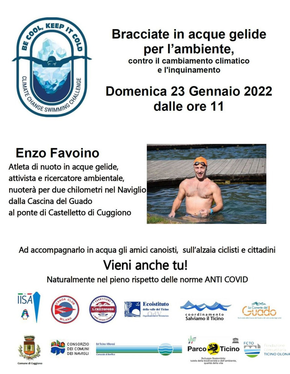Ambiente - Enzo Favoino nuoterà nel Naviglio, la locandina 2022