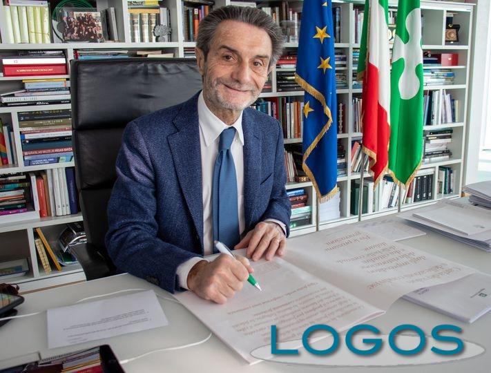 Milano - Il presidente della Lombardia, Attilio Fontana 