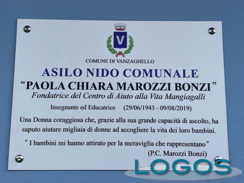 Vanzaghello - La targa a Paola Chiara Marozzi Bonzi 