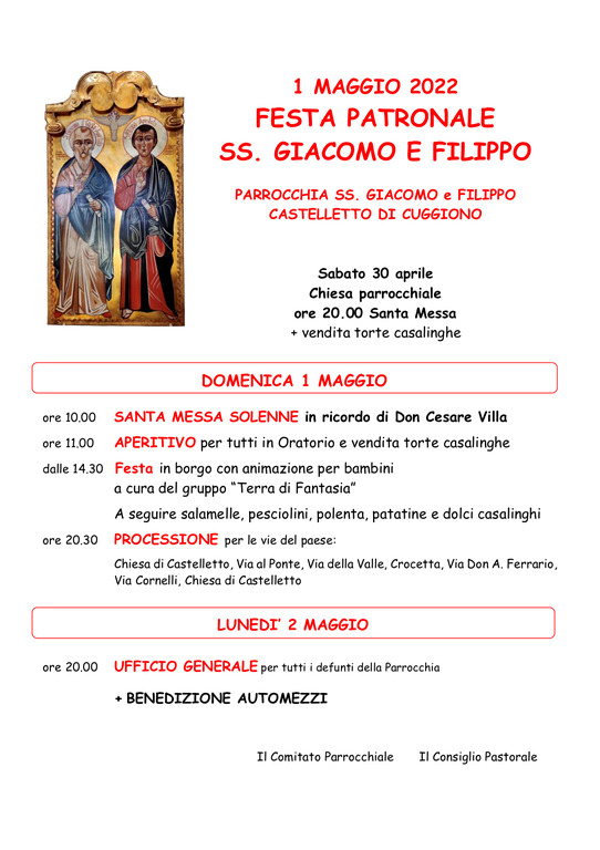 Cuggiono - Festa di Castelletto, volantino 2022