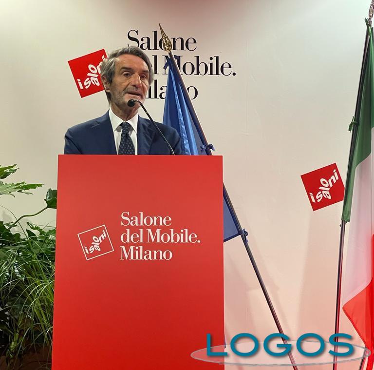 Milano - Il presidente Fontana all'inaugurazione del Salone del Mobile 