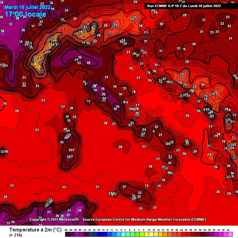 Meteo - Ondata di calore, 19 luglio 2022