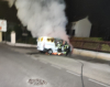 Cuggiono - Furgone in fiamme in via Manzoni