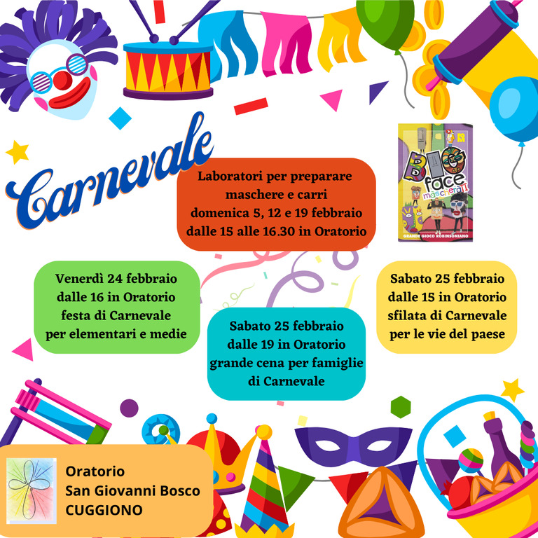 Cuggiono - Programma Carnevale 2023