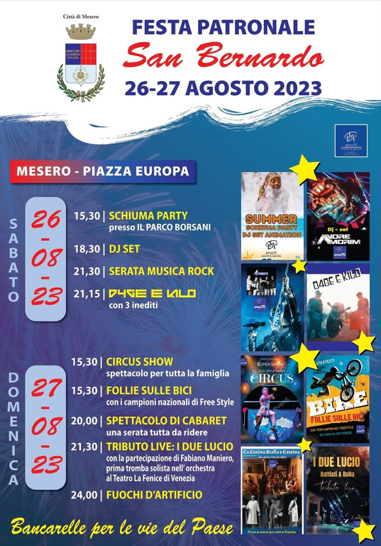 Mesero - Festa di San Bernardo 2023, la locandina