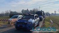 Bernate Ticino - Auto della Polizia sulla strada verso Cuggiono