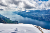 Territorio - lago di garda innevato