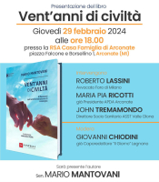 Arconate - Mantovani presenta 'Vent'anni di civiltà', la locandina
